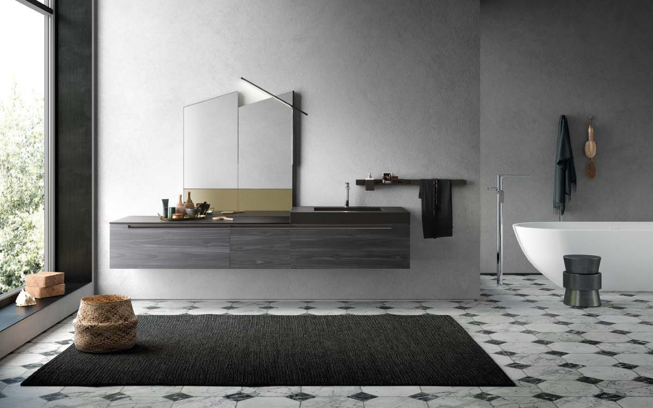 Side Bathroom Slick Design Collection | Pedini Miami